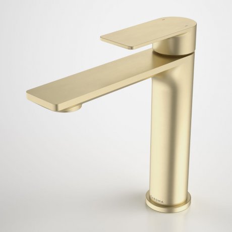 Caroma Urbane II Lead Free Mid Tower Basin Mixer Brushed Brass