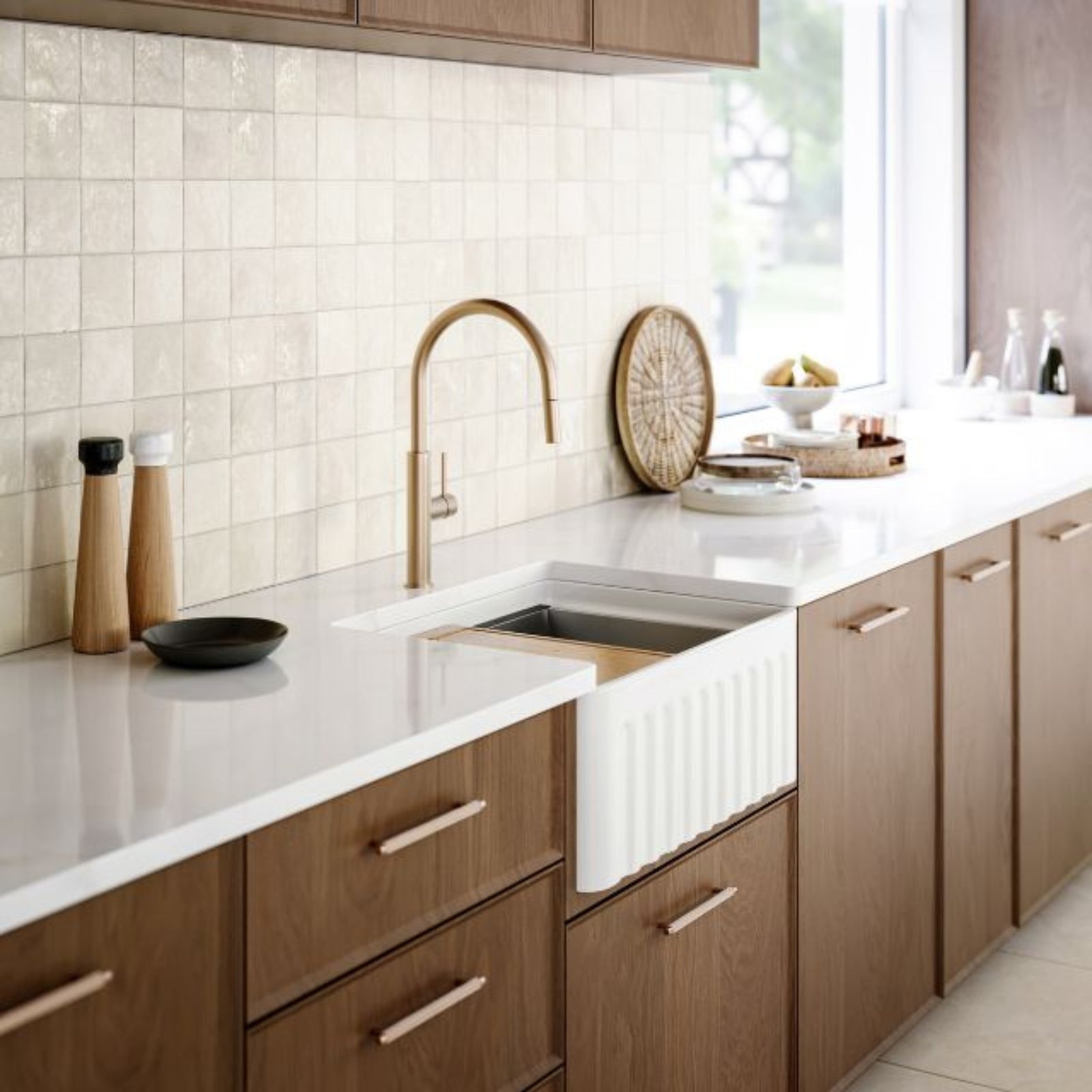 Bao Ceramic Farmhouse Sink & Accessories Pack 615mm - The Blue Space