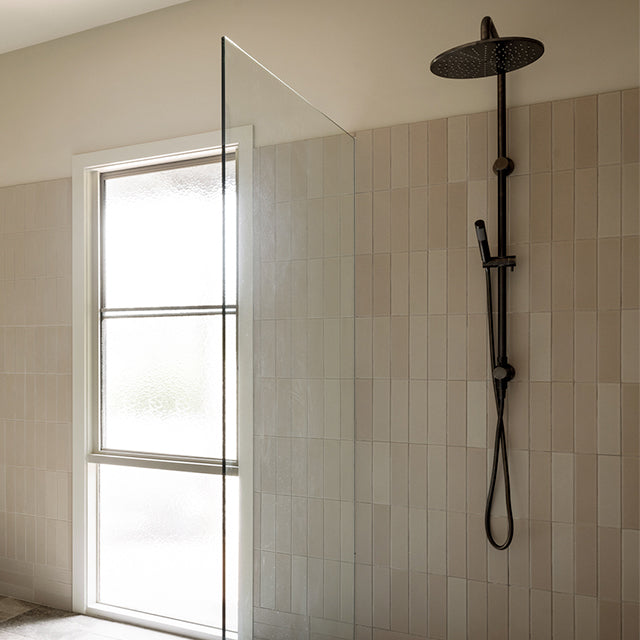 Meir Round Combination Shower Rail 300mm Rose & Hand Shower - Shadow | Carrajung Estate buildher collective x the blue space