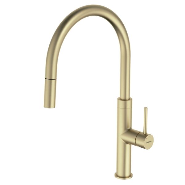 Liano II Pull Down Sink Mixer in Brushed Brass by Caroma - The Blue Space