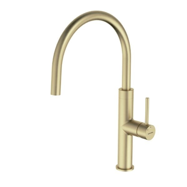 Liano II Sink Mixer in Brushed Brass by Caroma - The Blue Space