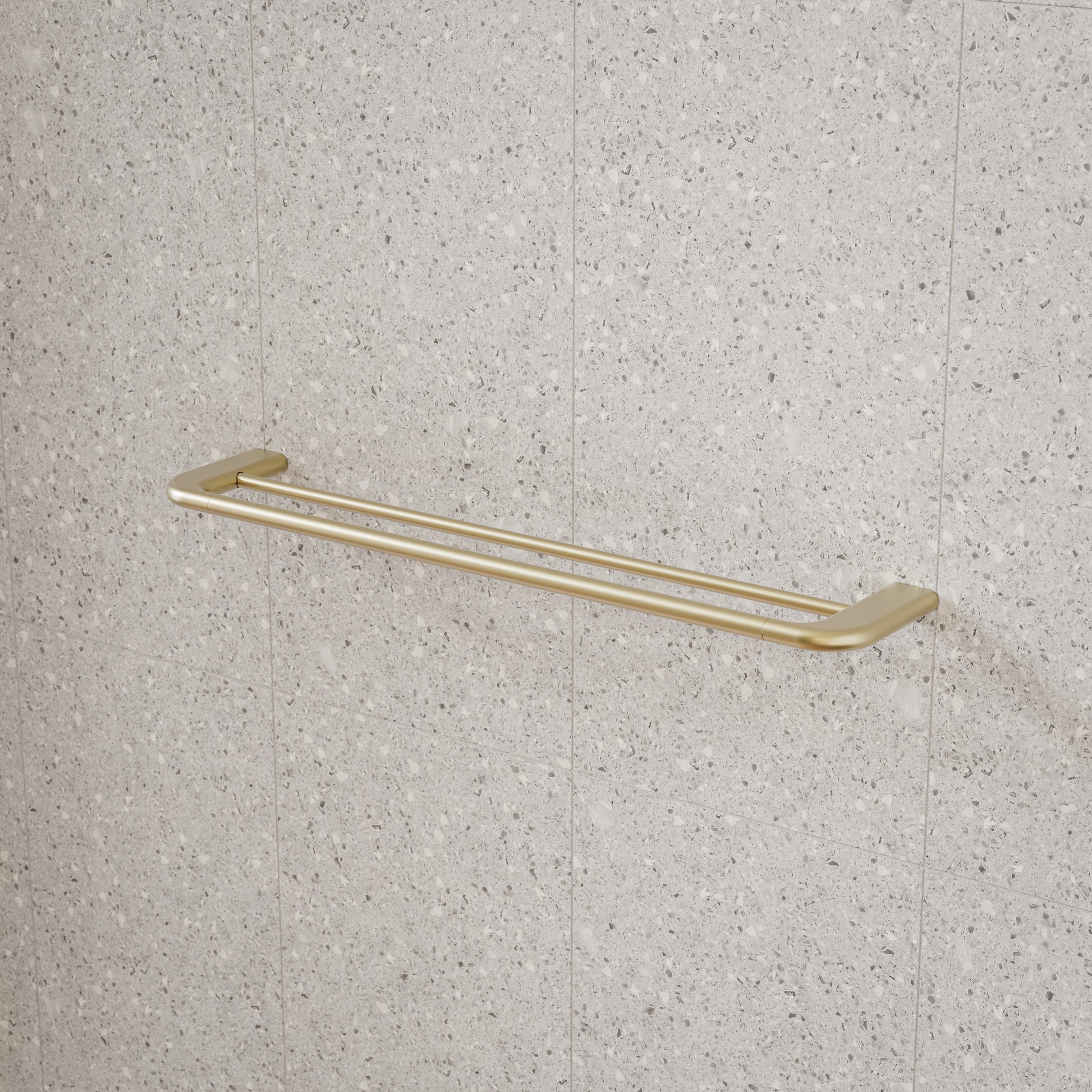 Caroma Contura II 620mm Double Towel Rail - Brushed Brass