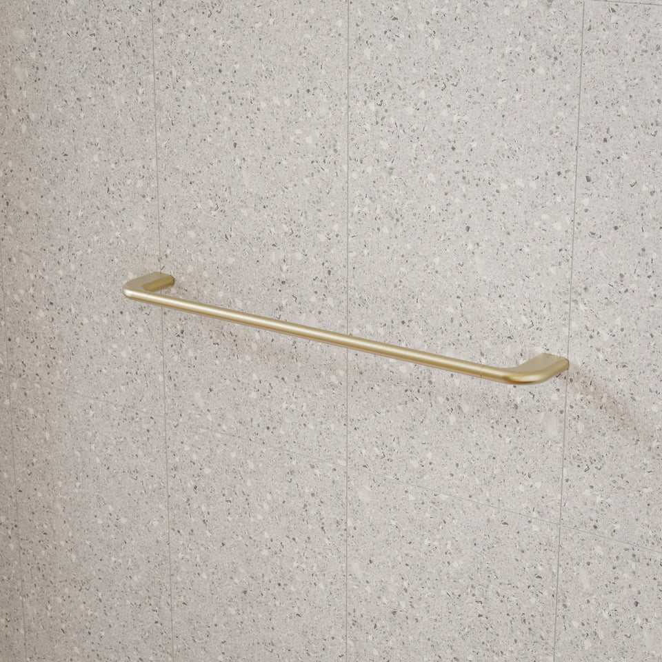 Caroma Contura II 620mm Single Towel Rail - Brushed Brass