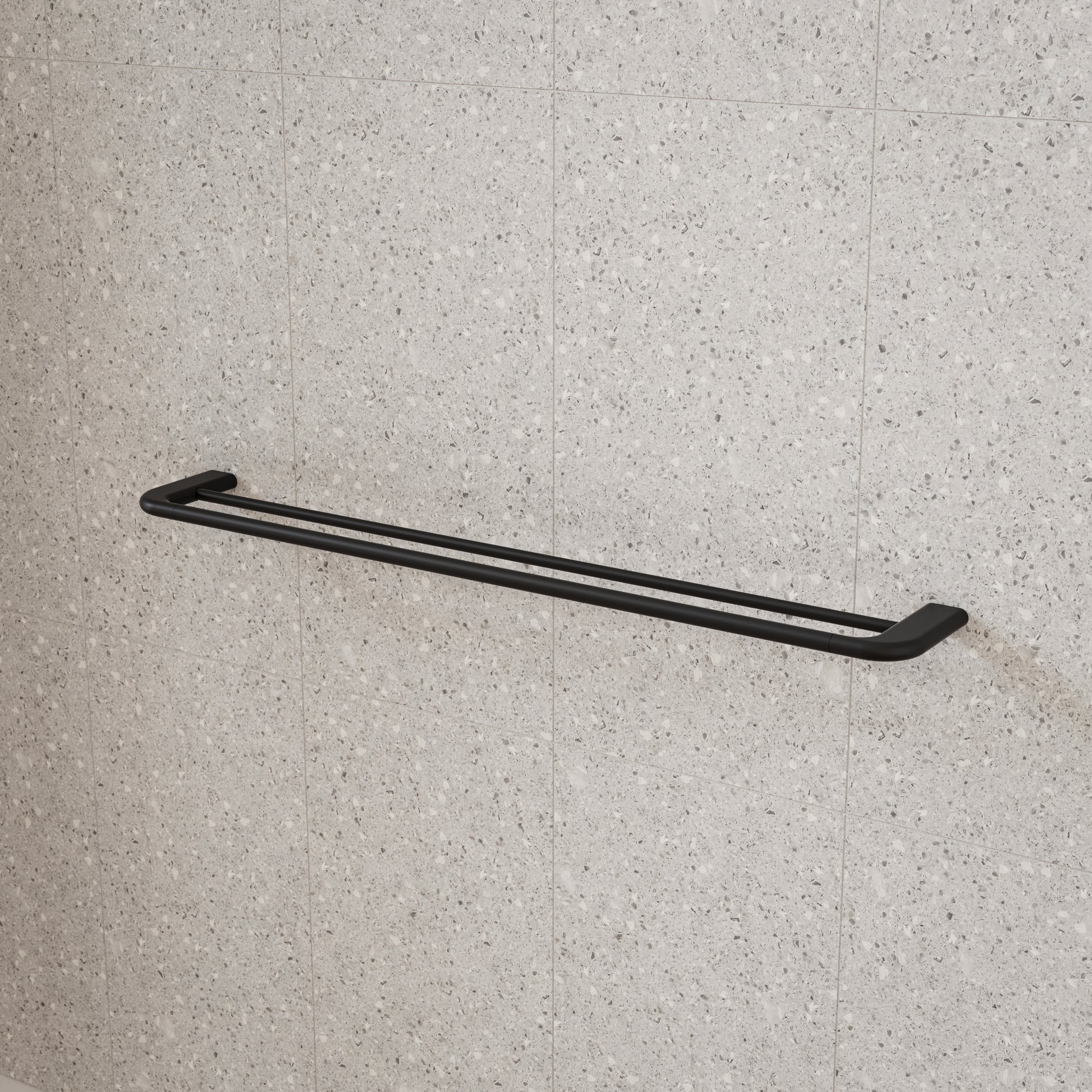 Caroma Contura II 820mm Double Towel Rail - Matte Black