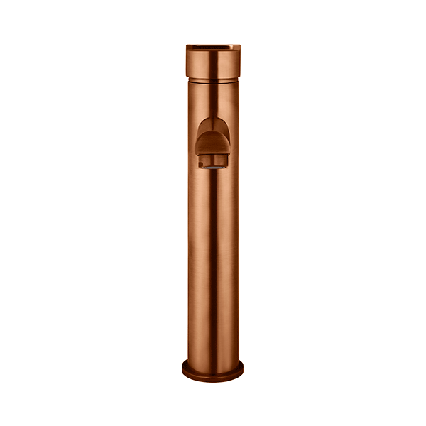 Meir Paddle Round Tall Basin Mixer Lustre Bronze