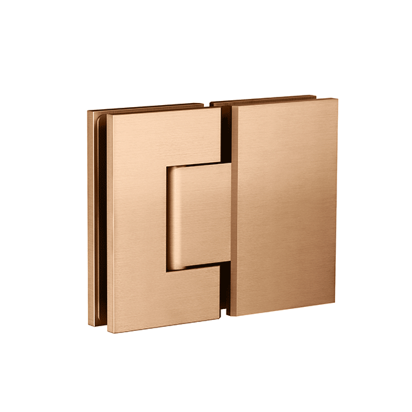 Meir Glass to Glass Shower Door Hinge Lustre Bronze
