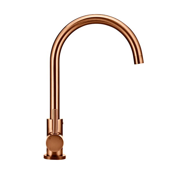 Meir Round Kitchen Sink Mixer - Lustre Bronze