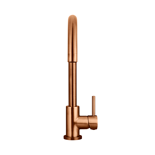Meir Round Kitchen Sink Mixer - Lustre Bronze