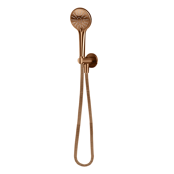 Meir Round 3 Function Hand Shower on Fixed Bracket Lustre Bronze