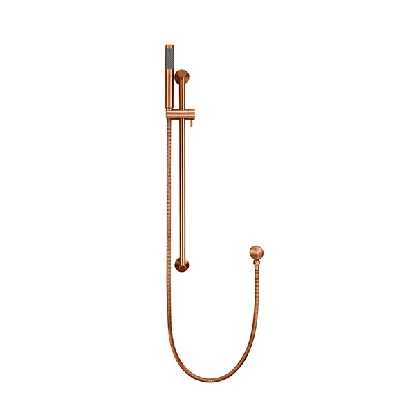 Meir Round Shower on Rail Lustre Bronze