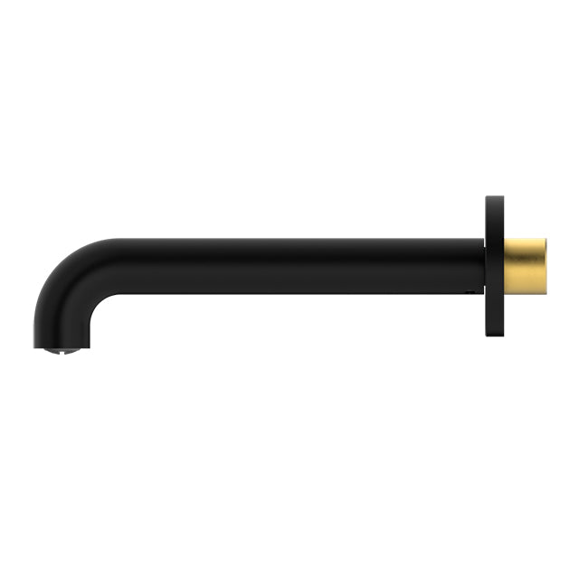 Mecca Basin/Bath Spout Only 260mm Matte Black side view | The Blue Space