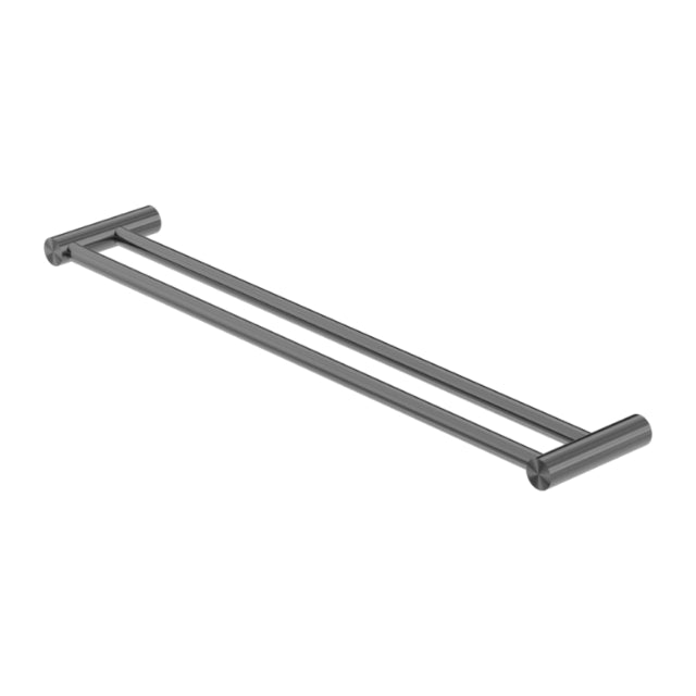 Nero New Mecca Double Towel Rail 600mm Gun Metal NR2324dGM | The Blue Space