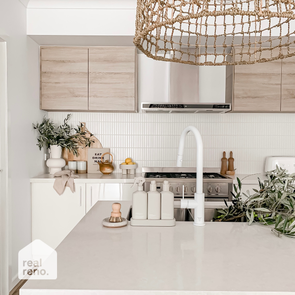 Nero Mecca Pull Out Sink Mixer With Vegie Spray Matte White The Blue Space Real Reno