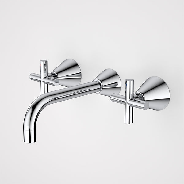 Caroma Classic Cross Lead Free Wall Tap Set Chrome