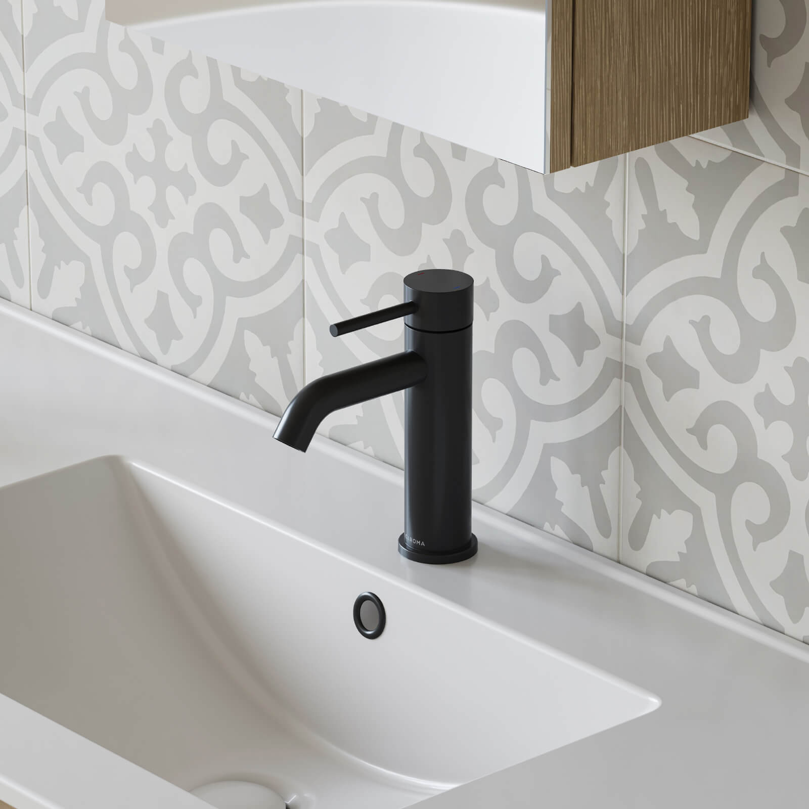 Caroma Liano II Basin Mixer Matte Black - The Blue Space