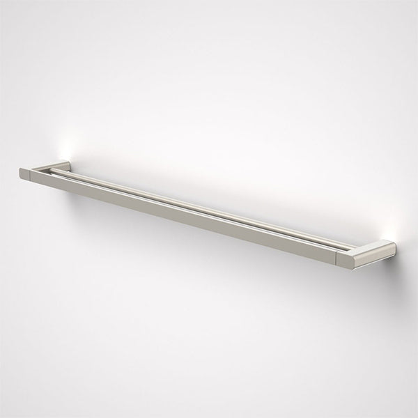 Caroma Luna Double Towel Rail Brushed Nickel 930mm at The Blue Space