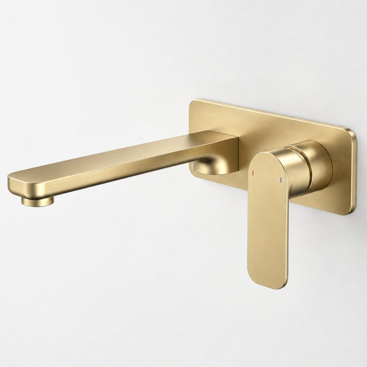 Caroma Luna Lead Free Wall Basin/Bath Mixer Brushed Brass 68186BB6AF - The Blue Space