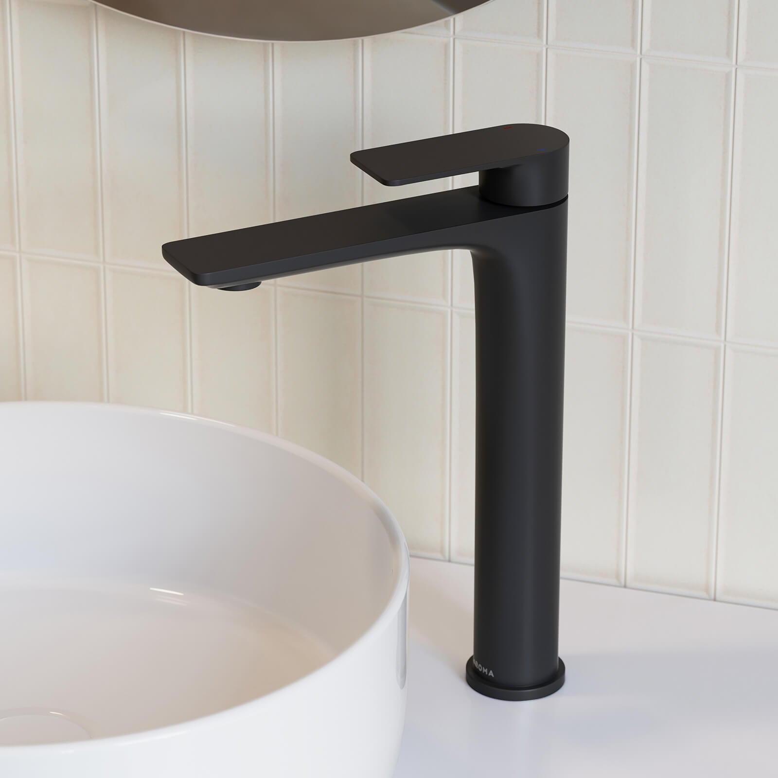 Caroma Urbane II Lead Free Tower Basin Mixer Matte Black | The Blue Space