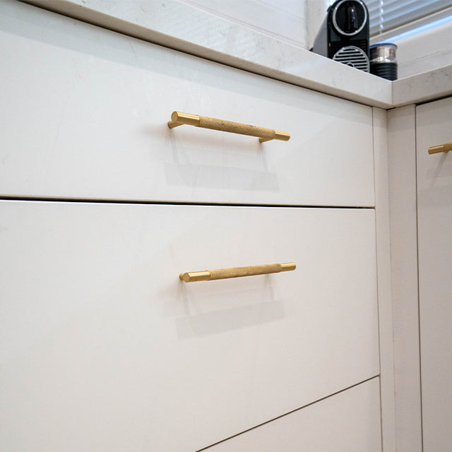 Lifestyle Castella Chelsea Pull Handle Satin Brass 128mm - The Blue Space