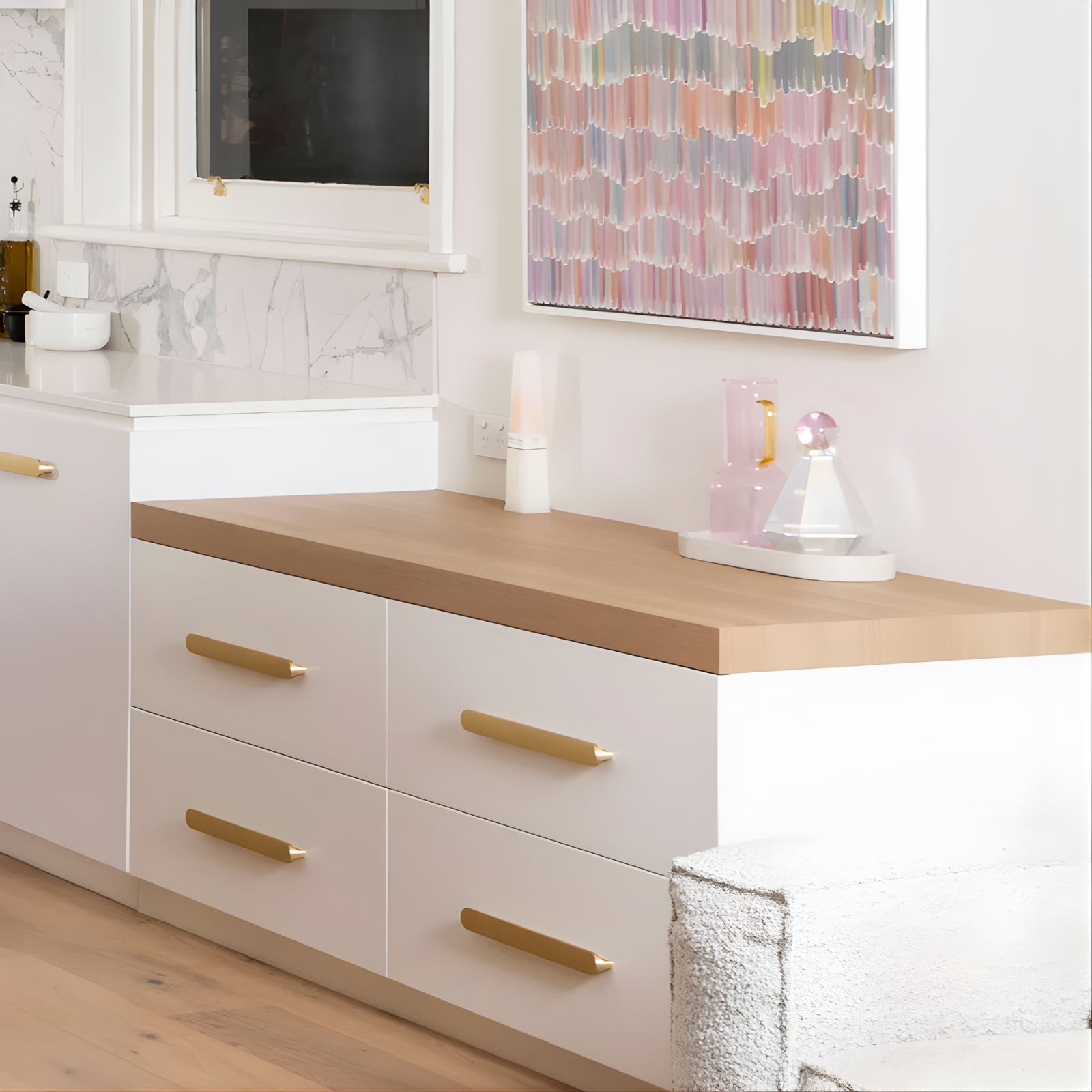 Lifestyle Castella Cove Pill Pull Handle Brushed Brass 400.320.35B - The Blue Space