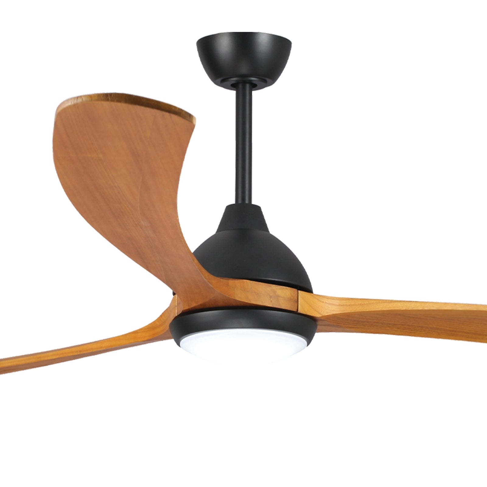 Details Fanco Sanctuary 92'' (234cm) DC Ceiling Fan with LED Light - Black and Teak KF6031/218A - The Blue Space