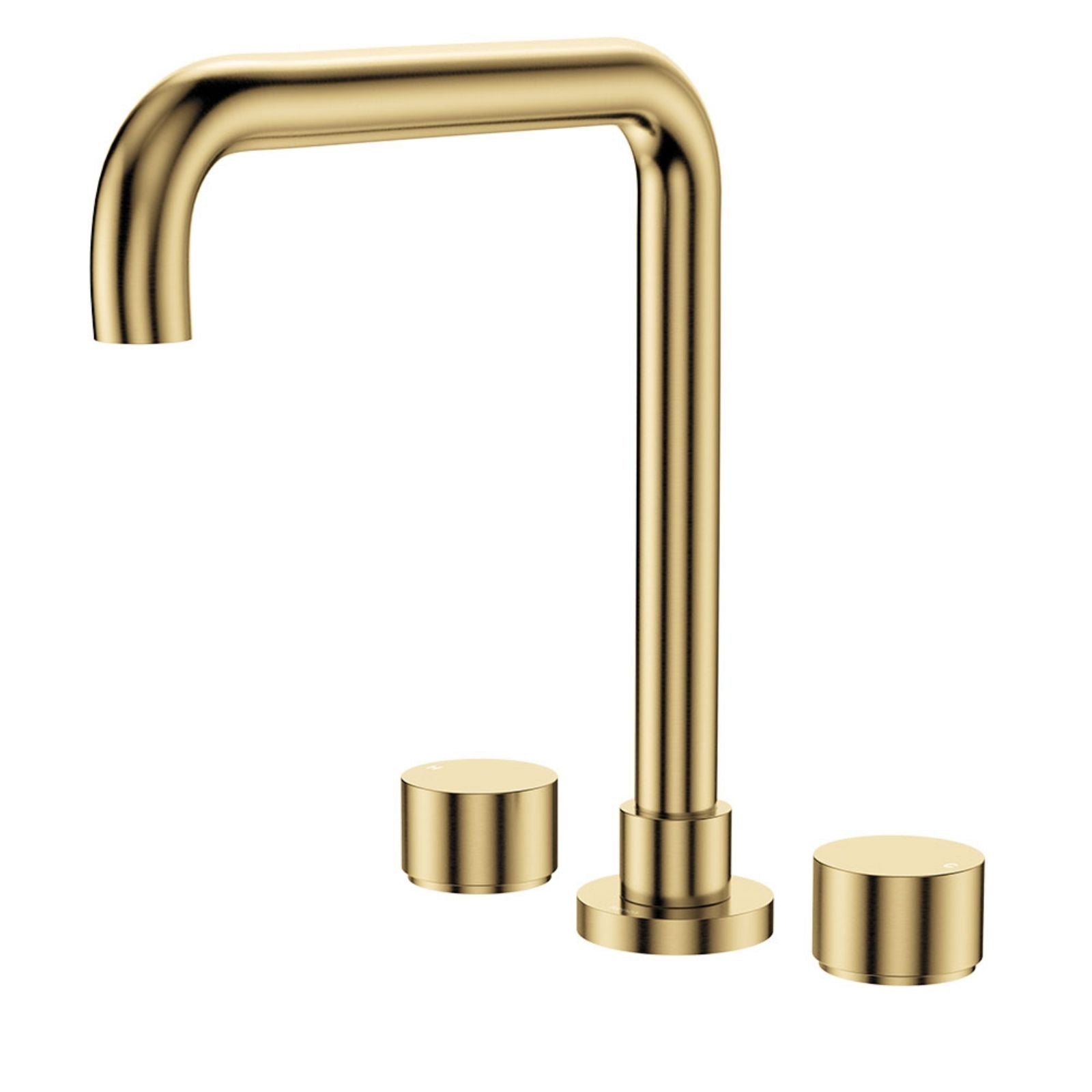 Fienza Kaya Round Taps Squareline Hob Outlet Set Urban Brass 338106UB-LF - The Blue Space