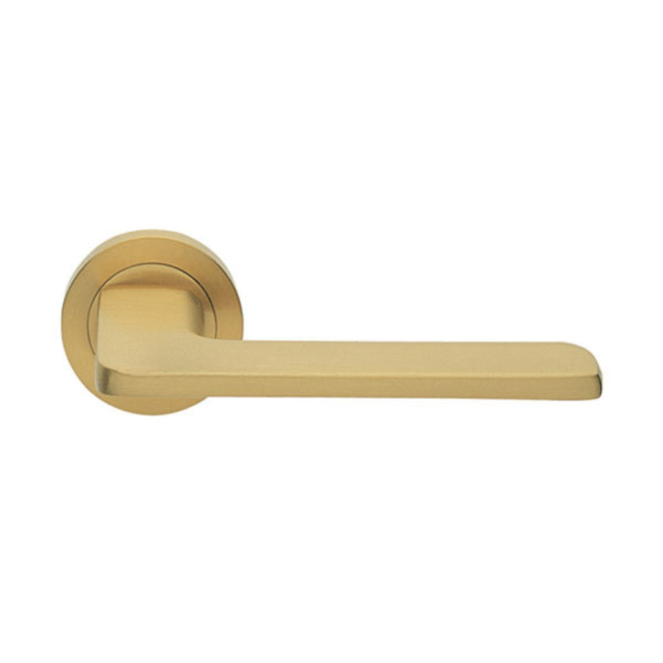 Manital Blade Passage Door Handle Set Satin Brass