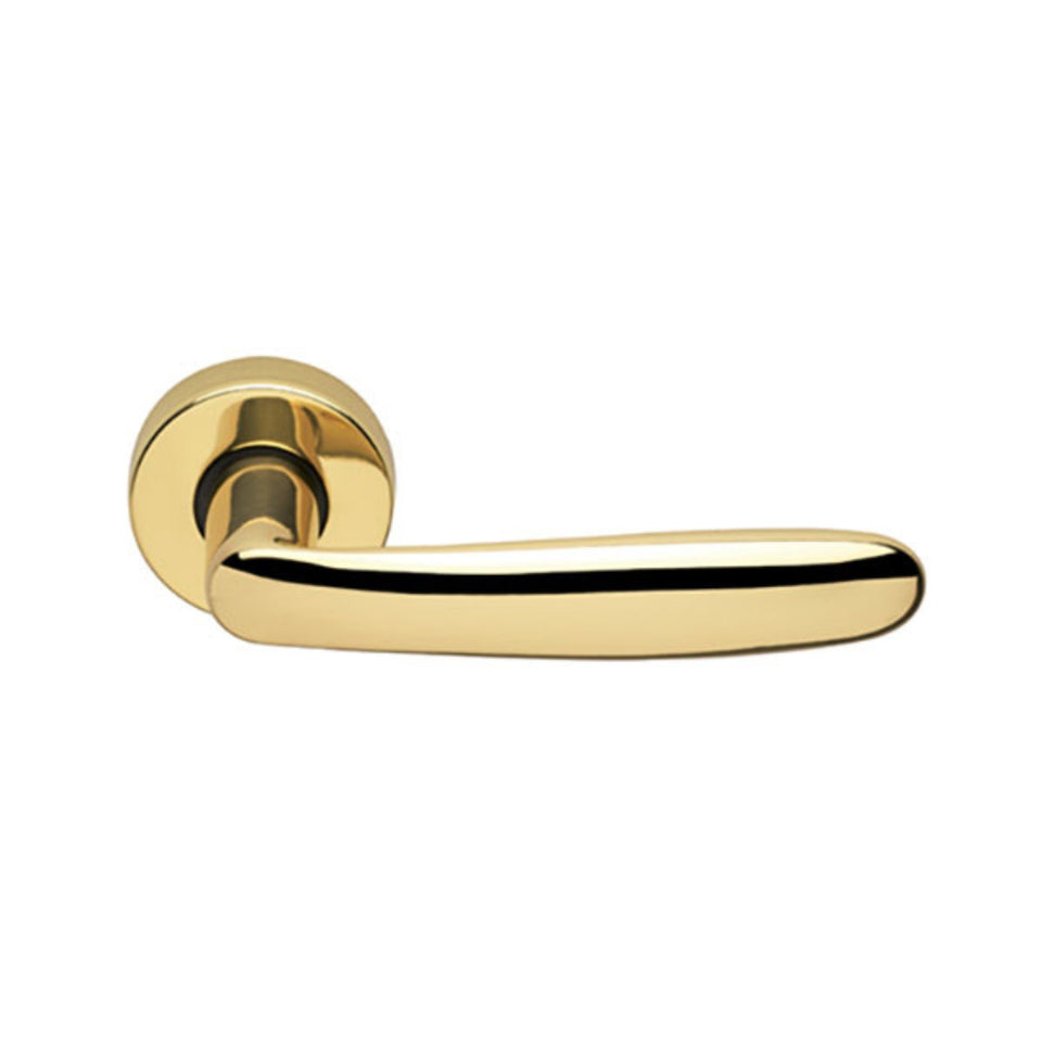 Manital Imola Passage Door Handle Set Polished Brass
