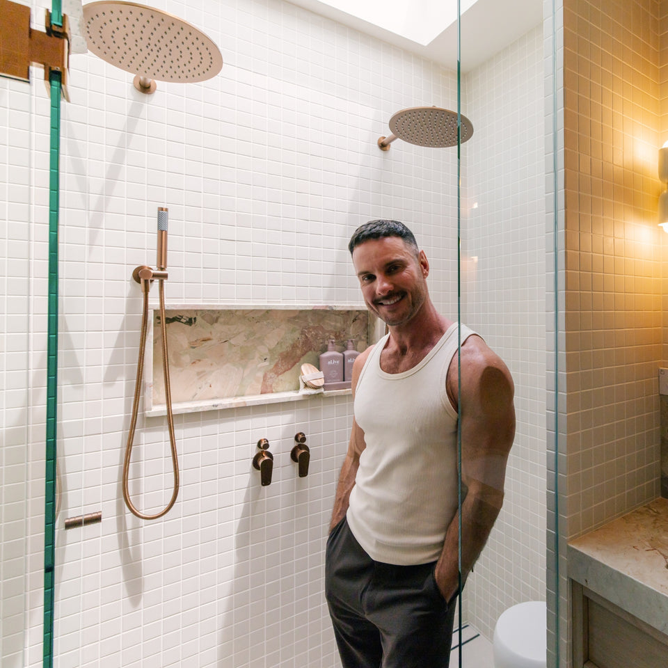 Meir Round Shower Rose 300mm Lustre Bronze