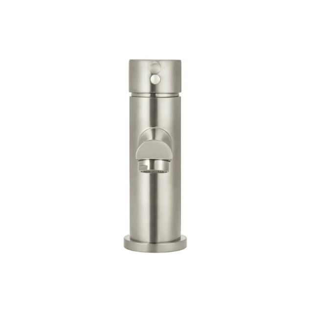Front Meir Round Basin Mixer - Brushed Nickel MB02-PVDBN - The Blue Space