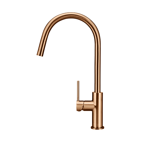 Meir Round Piccola Pull Out Kitchen Sink Mixer Tap Lustre Bronze