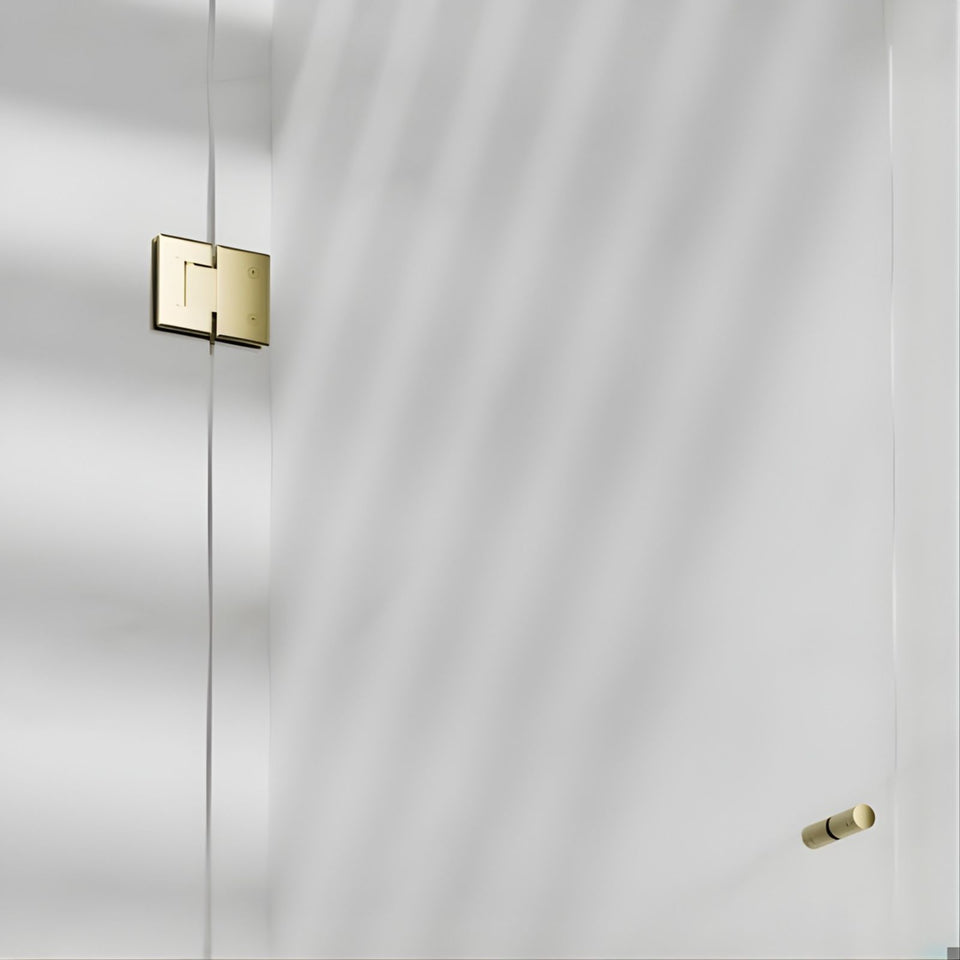 Nero 180 Degree Glass to Glass Shower Hinge Brushed Gold
