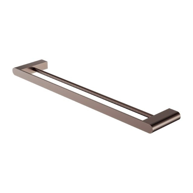 Nero Bianca Double Towel Rail 600mm Brushed Bronze