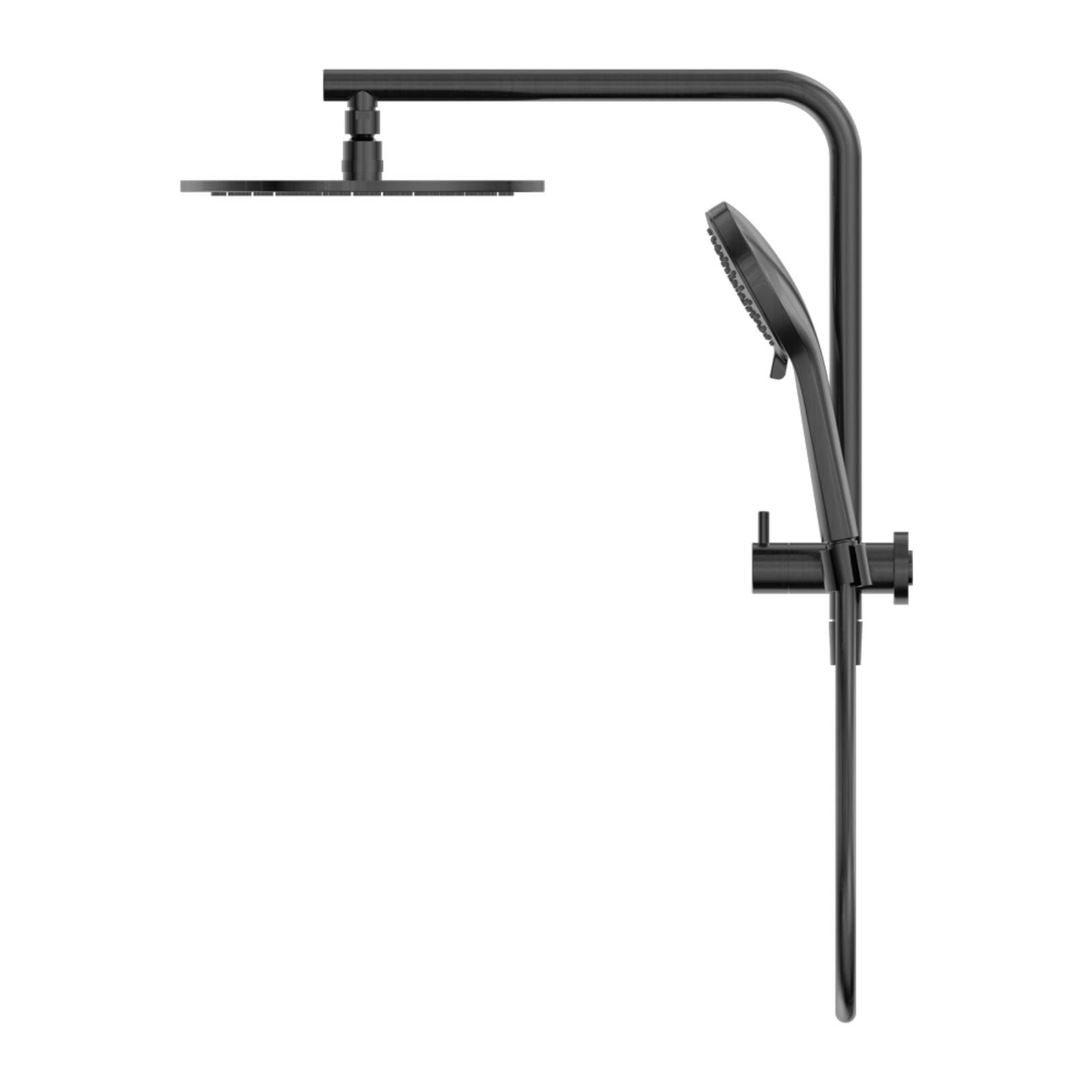 Side Nero Mecca 2 in 1 Twin Shower Gun Metal NR250805EGM - The Blue Space
