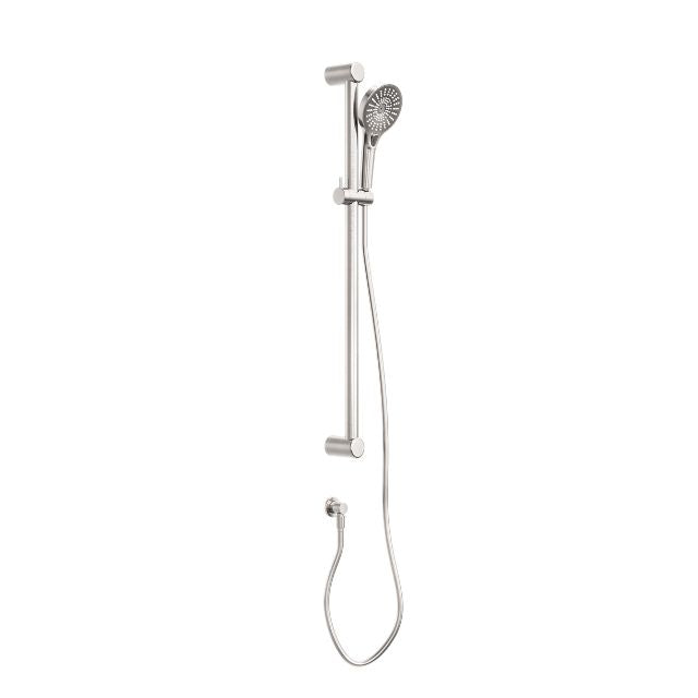 Nero Mecca Care 32mm Grab Rail and Adjustable Shower Rail Set 900mm Brushed Nickel NRCS005BN - The Blue Space