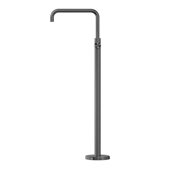 Nero Mecca Freestanding Bath Mixer Square Shape Gun Metal