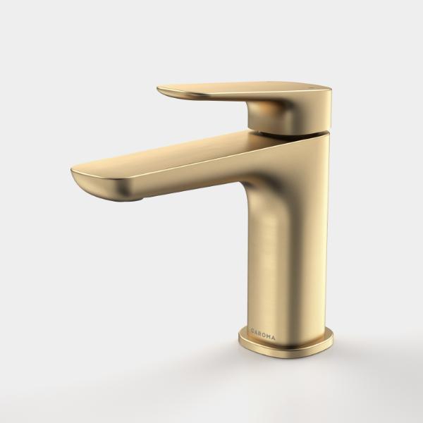 Caroma Contura II Basin Mixer - Brushed Brass