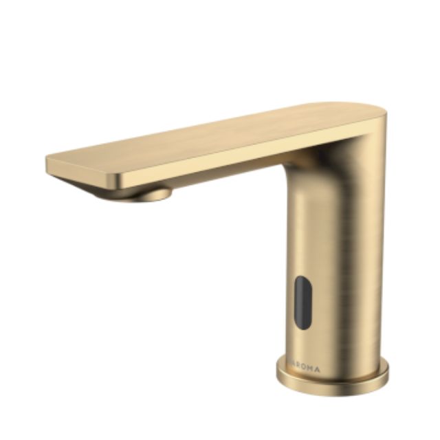 Caroma Urbane II Sensor Hob Mounted Outlet Tap - Brushed Brass 99674BB6A - The Blue Space