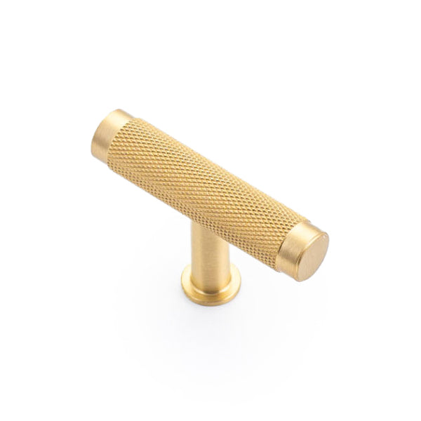 Castella Chelsea T Knob Satin Brass 50mm - The Blue Space