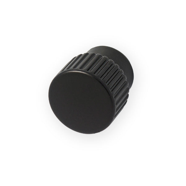 Castella Sorano Round Knob Matt Black 25mm - The Blue Space