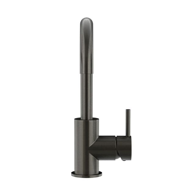 Meir Round Gooseneck Basin Mixer with Cold Start Shadow