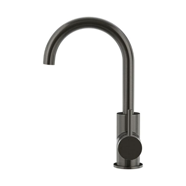 Meir Round Gooseneck Basin Mixer with Cold Start Shadow