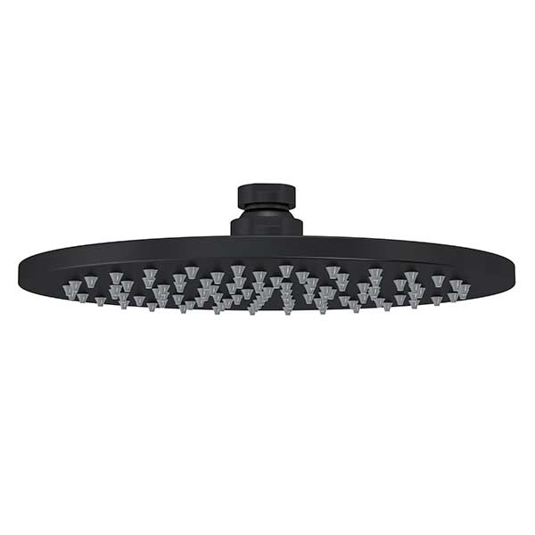 Meir Round Rain Shower Head 200mm Matte Black - The Blue Space