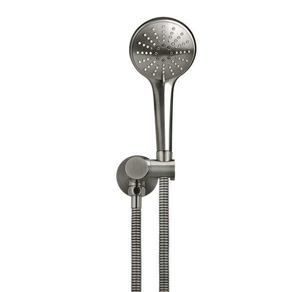 Meir Round 3 Function Hand Shower on Swivel Bracket in Tiger Bronze, easy installation - The Blue Space