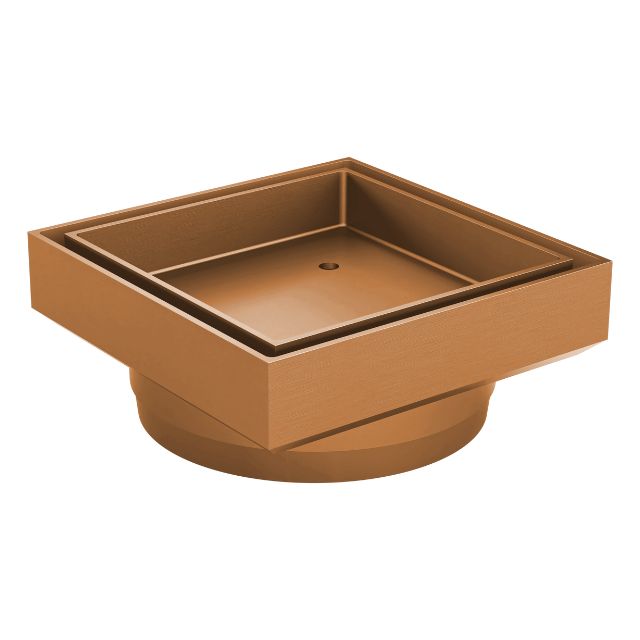 Angle Meir Shower Waste with Tile Insert Lustre Bronze MP06N-T100-PVDBZ - The Blue Space