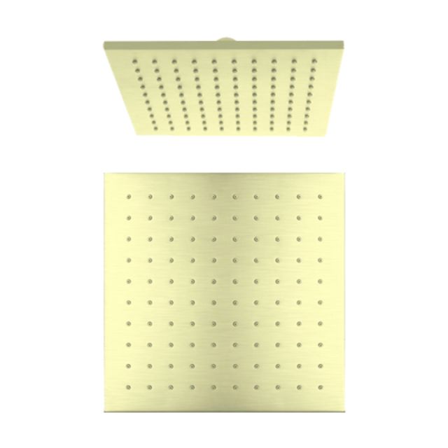 Nero 250mm Square Shower Head Brushed Gold