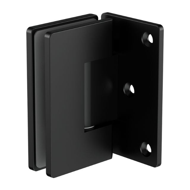 Nero 90 Degree Glass to Wall Shower Hinge 10mm Glass Matte Black