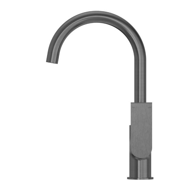 Nero Bianca Kitchen Mixer Gooseneck Spout Gun Metal