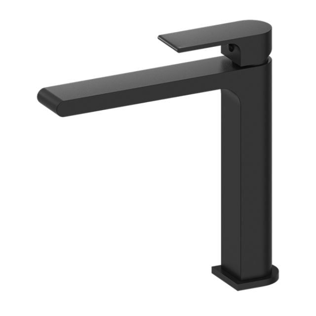 Nero Bianca Mid Tall Basin Mixer Matte Black NR321501dMB - The Blue Space