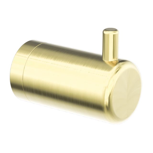 Nero Mecca Care 25mm Wall Hook Brushed Gold NRCR2582BG - The Blue Space